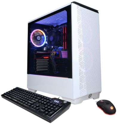 Picture of CyberPowerPC Gamer Master GMA670 - Mid tower - Ryzen 5 5600X / up to 4.6 GHz - RAM 16 GB - SSD 500 GB - NVMe - Radeon RX 6700 XT - Gigabit Ethernet - 802.11a/b/g/n/ac - Win 10 Home 64-bit - monitor: none - white