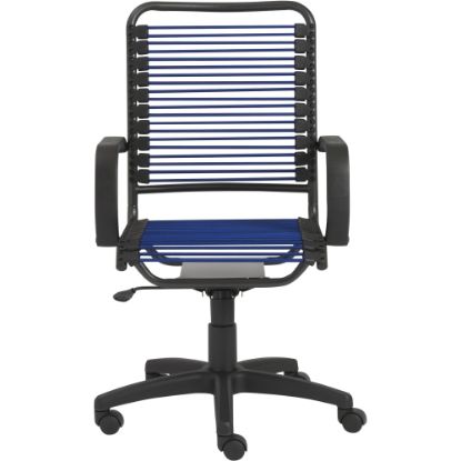 Picture of Eurostyle Bradley Bungie High-Back Commercial Office Chair, Graphite/Blue