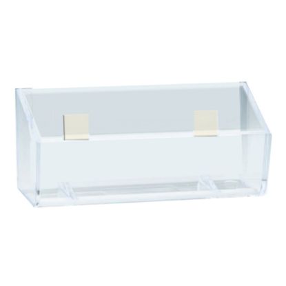 Picture of Azar Displays Business Card Holders With Adhesive Tape, 1-5/8inH x 3-3/4inW x 1inD, Clear, Pack Of 10 Holders