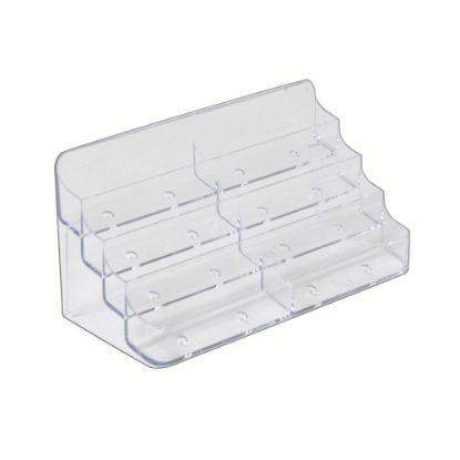 Picture of Azar Displays 4-Tier Acrylic Business/Gift Card Holders, Clear, Pack Of 2 Card Holders