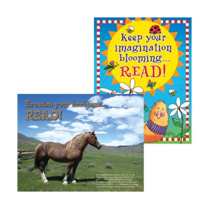 Picture of Barker Creek Chart Set, Celebrate Reading, 17in x 22in, Grades Pre-K+, Pack Of 2