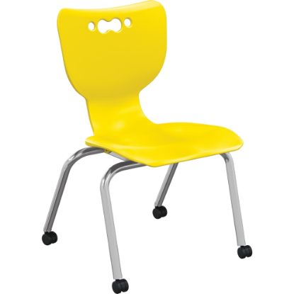 Picture of MooreCo Hierarchy No Arms Casters Chair, Yellow