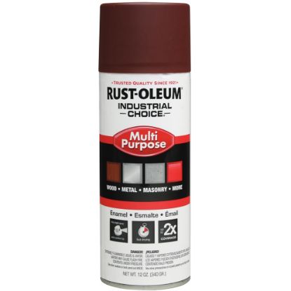 Picture of Rust-Oleum Industrial Choice 1600 System Multi-Purpose Enamel Spray Primer, 12 Oz, Flat Red, Case Of 6 Cans