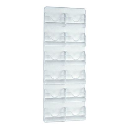 Picture of Azar Displays 8-Pocket Wall-Mount Business/Gift Card Holders, 11-7/8inH x 8inW x 1inD, Clear, Pack Of 2 Holders