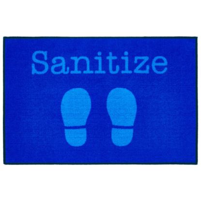 Picture of Carpets for Kids KID$Value Rugs Blue Shoes Sanitize Activity Rug, 3ft x 4 1/2ft , Blue