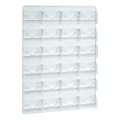 Picture of Azar Displays 24-Pocket Wall-Mount Business Card Holders, 18inH x 15-5/8inW x 1inD, Clear, Pack Of 2 Holders