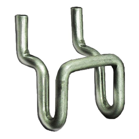 Picture of Azar Displays Galvanized Metal U Hooks For Pegboard And Slatwall Systems, 3/4inH x 1-1/8inW x 1/2inD, Pack Of 20 Hooks