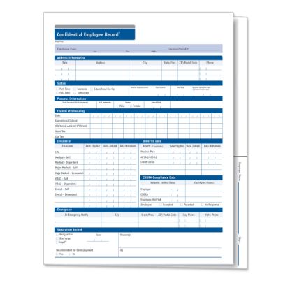 Picture of ComplyRight Confidential Employee Record Folders, Expanded, 8 1/2in x 11in, Pack Of 25