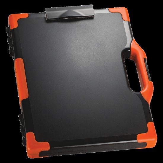 Picture of Officemate OIC Carry-All Clipboard Box, 15 1/2inH x12 1/2inW x 2 1/4inD, Black/Orange