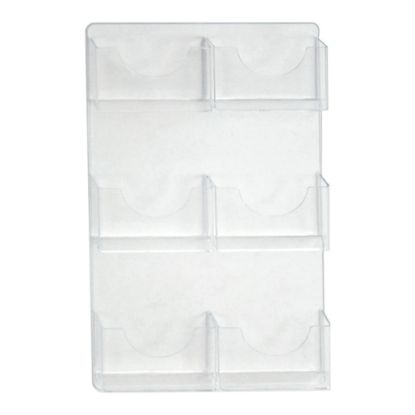 Picture of Azar Displays 4-Pocket Wall-Mount Bifold Brochure Holders, 14-5/8inH x 13inW x 1-3/4inD, Clear, Pack Of 2 Holders