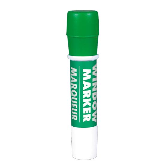 Picture of Amscan Window Markers, Broad Point, Green Barrel, Green Ink, Pack Of 4 Markers