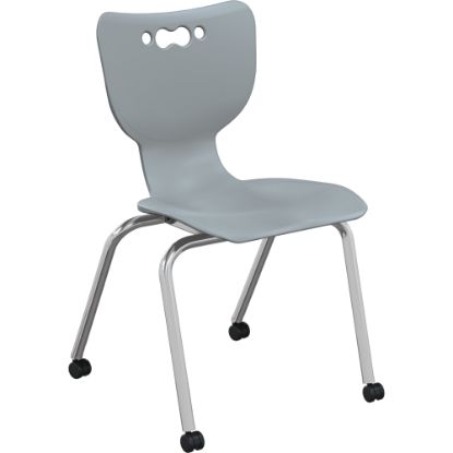 Picture of MooreCo Hierarchy Armless Caster Chair, 18in, Gray