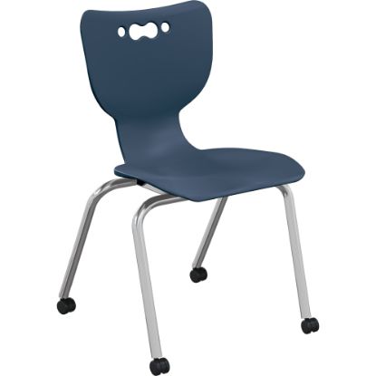 Picture of MooreCo Hierarchy Armless Caster Chair, 18in, Navy