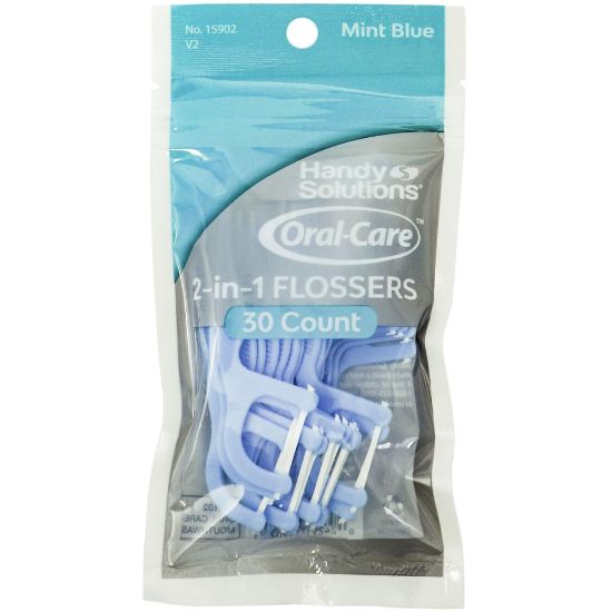 Picture of Handy Solutions Flossers, Blue, 30 Flossers Per Bags, Case Of 288 Bags