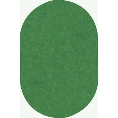 Picture of Joy Carpets Kids Essentials Oval Area Rug, Just Kidding, 12ft x 7ft6in, Grass Green