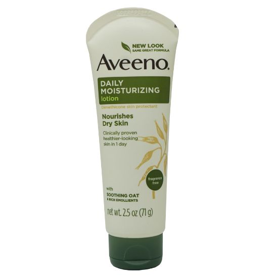 Picture of Aveeno Daily Moisturizing Lotion, Unscented, 2.5 Oz, Case Of 144 Bottles