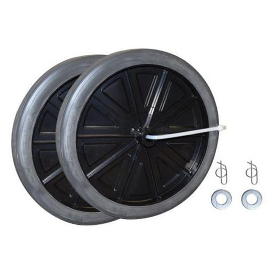 Picture of Rubbermaid 12in Diameter Wheel Kit, Black