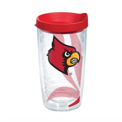 Picture of Tervis Genuine NCAA Tumbler With Lid, Louisville Cardinals, 16 Oz, Clear