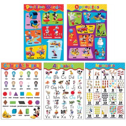 Picture of Eureka School Mickey Mouse Clubhouse Beginning Concepts Bulletin Board Set, Multicolor, Set Of 5 Pieces