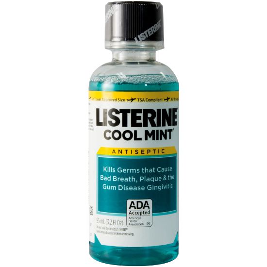 Picture of Listerine Cool Mint Mouthwash, 3.2 Oz, Case Of 96 Bottles