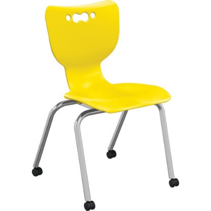 Picture of MooreCo Hierarchy Armless Caster Chair, 18in, Yellow