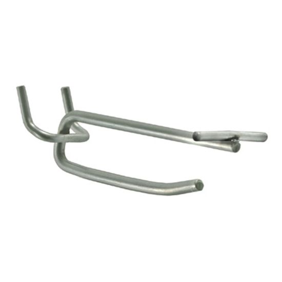 Picture of Azar Displays Galvanized Metal Flip Scan Hooks, 2in, Pack Of 50 Hooks