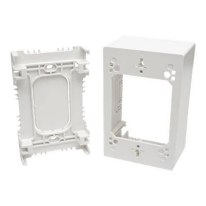 Picture of Tripp Lite Single-Gang Surface-Mount Junction Box Wallplate White - Cable raceway junction box - white - 1-gang - TAA Compliant