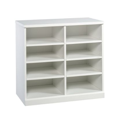 Picture of Sauder Craft Pro Series Open Storage Cabinet, 8 Shelves, White