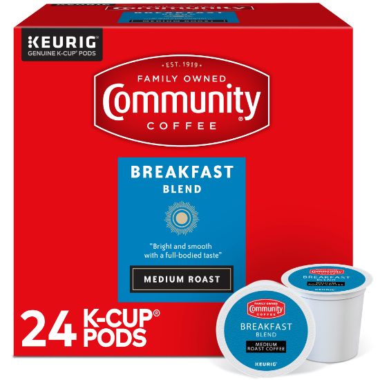 Picture of Community Coffee Keurig Single Serve K-Cup Pods, Breakfast Blend, Medium Roast, Box Of 24 Pods