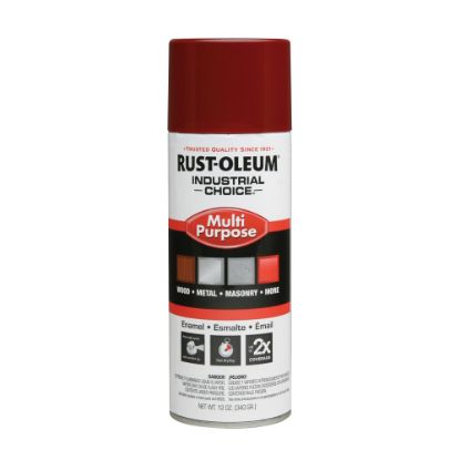 Picture of Rust-Oleum Industrial Choice 1600 System Multi-Purpose Enamel Spray Paint, 12 Oz, Gloss Cherry Red, Case Of 6 Cans