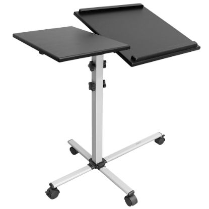 Picture of Mount-It! MI-7945 Rolling Laptop Tray And Projector Cart, 26inH x 24inW x 3inD, Black