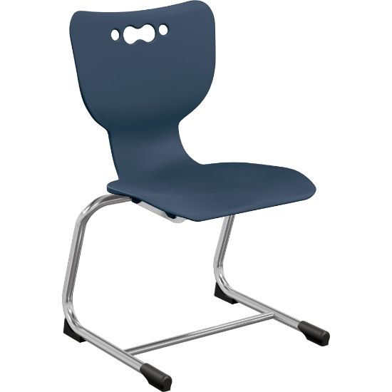 Picture of MooreCo Hierarchy Armless Cantilever Chair, 14in Seat Height, Navy