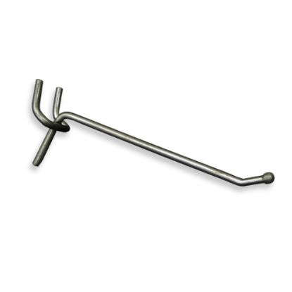 Picture of Azar Displays Galvanized Metal Hooks For Pegboard And Slatwall Systems, 4in, Pack Of 50 Hooks