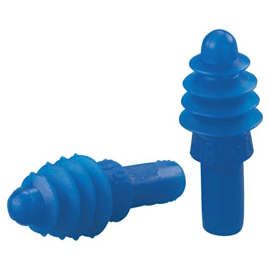 Picture of AirSoft Reusable Earplug, Thermoplastic Elastomer, Blue, Uncorded