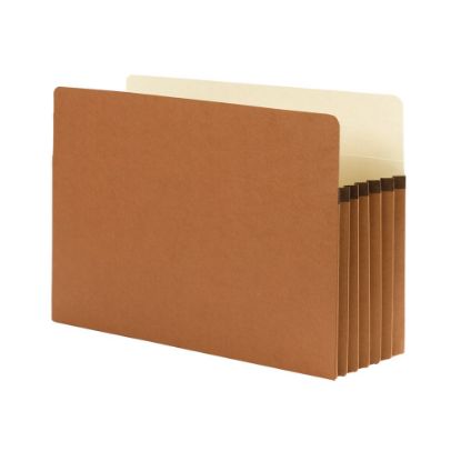 Picture of Smead Expanding File Pocket With Tear Resistant Gusset, Legal Size, 5 1/4in Expansion, 100% Recycled, Redrope, Box Of 10