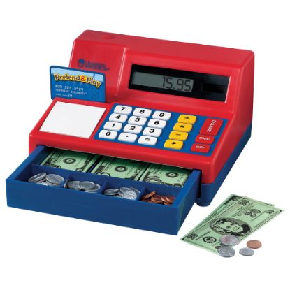 Picture of Learning Resources Pretend & Play Calculator Cash Register, 5 3/4inH x 9 1/2inW x 10 1/2inD, Grades Pre-K - 3