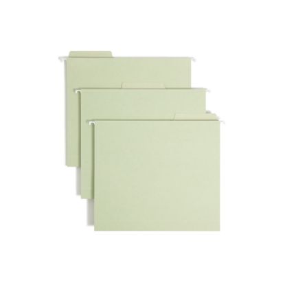 Picture of Smead FasTab Hanging Box Bottom File Folders, 2in Expansion, Letter Size, Moss, Box Of 20