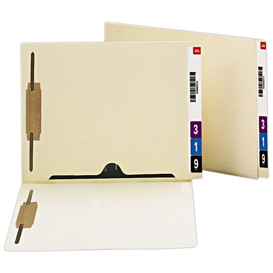 Picture of Smead End-Tab Fastener Folders With Full Pockets, Letter Size, Manila, Pack Of 50