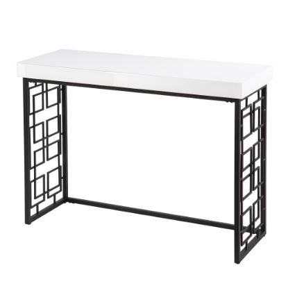 Picture of SEI Furniture Mavden Contemporary Console Table, 30inH x 42inW x 16-1/4inD, Black/White