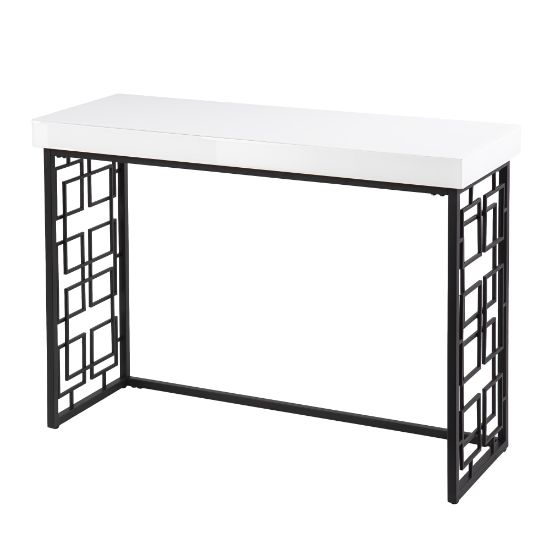 Picture of SEI Furniture Mavden Contemporary Console Table, 30inH x 42inW x 16-1/4inD, Black/White