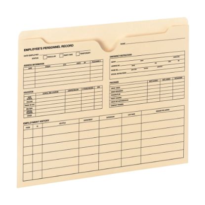 Picture of Smead Employee Record File Jackets, Manila, Pack Of 20