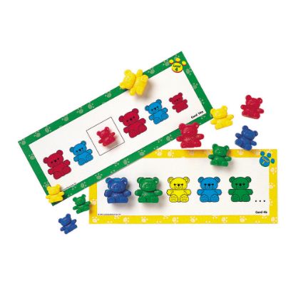 Picture of Learning Resources Three Bear Family Pattern Cards, 11 1/2inH x 5 15/16inW x 7/16inD, Multicolor, Pre-K - Grade 3, Pack Of 16