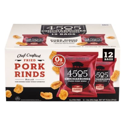 Picture of 4505 Chef Crafted Chicharrones Fried Pork Rinds, 1.1 Oz, Pack Of 12