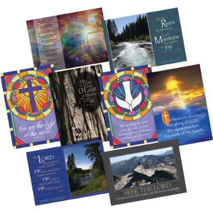 Picture of Barker Creek Spiritual Poster Set, 19in x 13 1/4in, Set Of 8