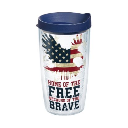 Picture of Tervis Home Of The Free Tumbler With Lid, 16 Oz, Clear