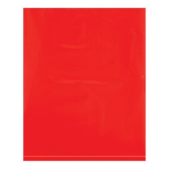 Picture of Partners Brand 2 Mil Colored Flat Poly Bags, 12in x 15in, Red, Case Of 1000