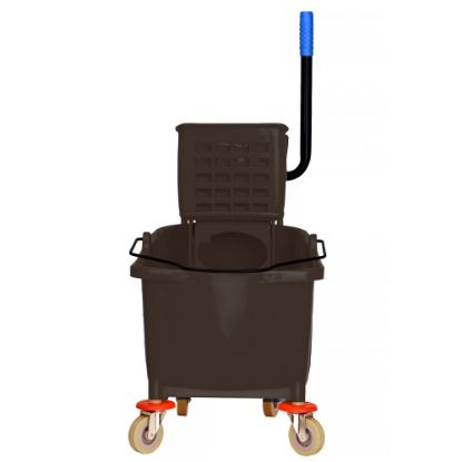 Picture of Alpine PVC Mop Bucket With Side Wringer, 36 Qt, 35inH x 15inW x 25inD, Brown