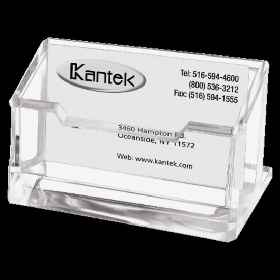 Picture of Kantek Acrylic Business Card Holder, 2in x 2 3/8in x 4 1/4in, Clear