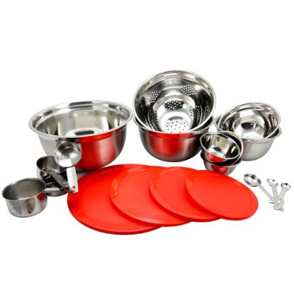 Picture of Sunbeam Branfield 21-Piece Kitchen Prep Set, Red/Silver