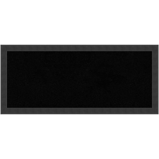 Picture of Amanti Art Cork Bulletin Board, 32in x 14in, Black, Mezzanotte Black Wood Frame